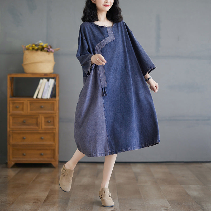 denim sleeveless dress for women Savannah Medium Wash V Neck Sleeveless Denim Mini Dress S / Medium Wash main image 1