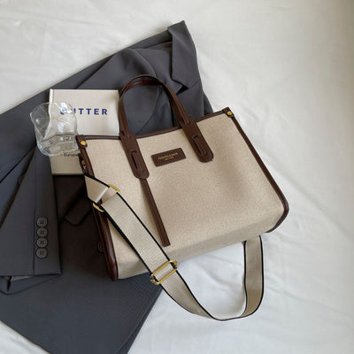 Elegant Large Size Casual Versatile Canvas Tote Bag
