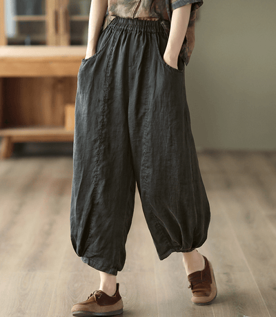 Babakud Women Classic Ramie Harem Pants