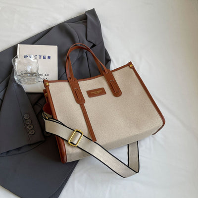 Elegant Large Size Casual Versatile Canvas Tote Bag