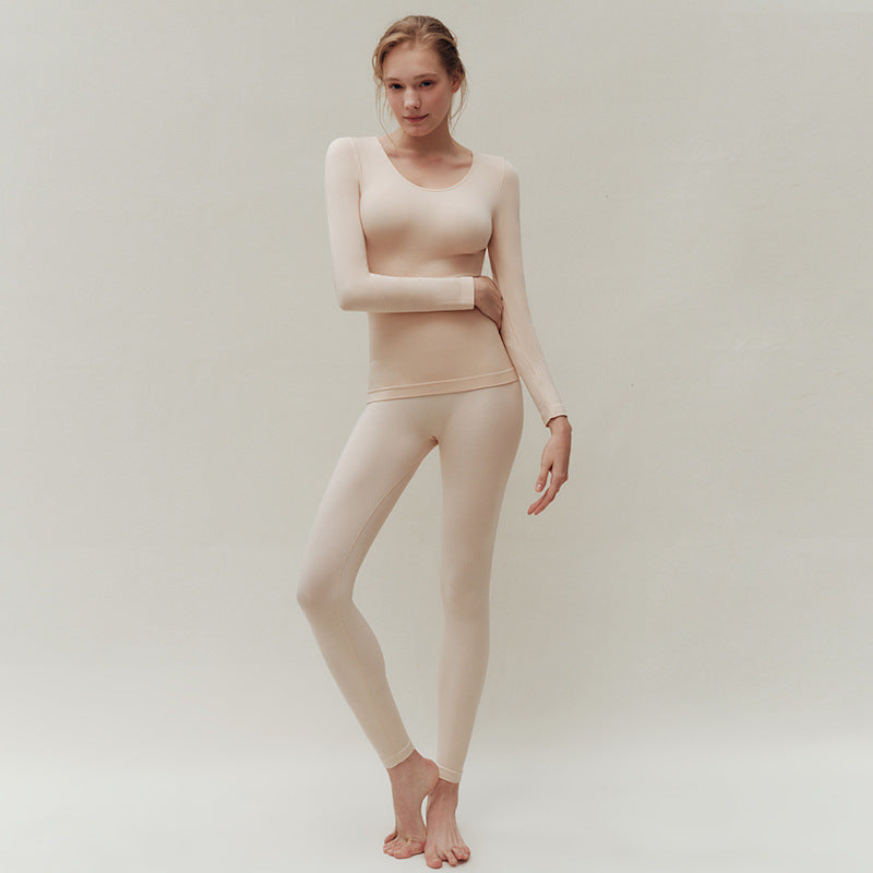 Winter Women Wool Thermal Warm Slim Fit Thick Underwear Set