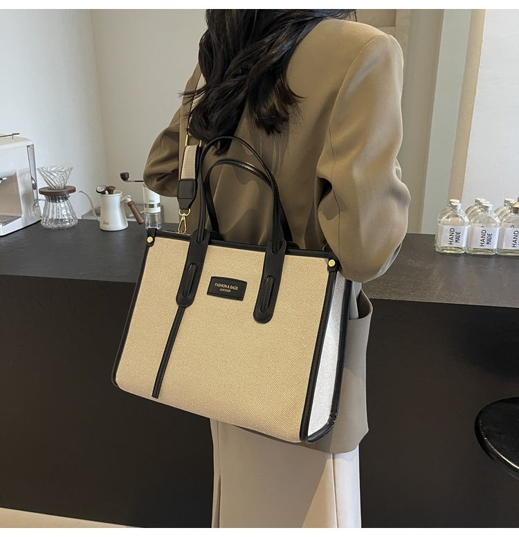 Elegant Large Size Casual Versatile Canvas Tote Bag