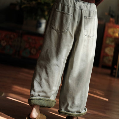 Retro Denim Patchwork Loose Cotton-In Casual Jeans