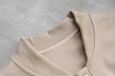 Solid Color Warm Casual Stand Collar Loose Single-Breasted Jacket