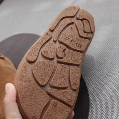 Women Suede Leather Chunky Fur Lined Birkens Ankle Boots