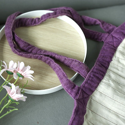 Women Spring Vintage Retro Corduroy Linen Washed Tote Bag