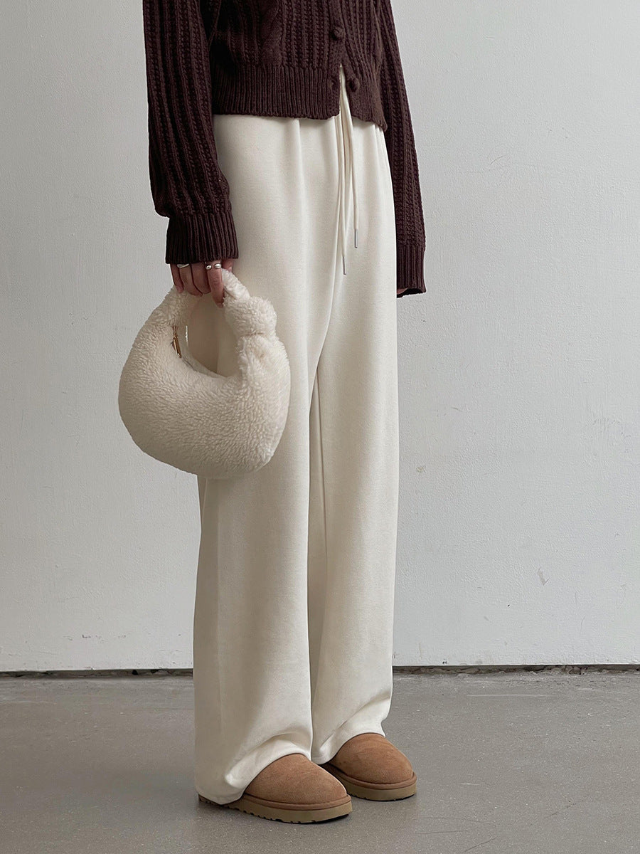 Cotton Simple Soft Loose Comfortable Elastic Waist Everyday Pants