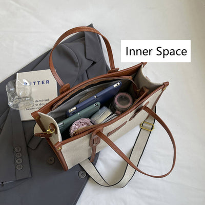 Elegant Large Size Casual Versatile Canvas Tote Bag