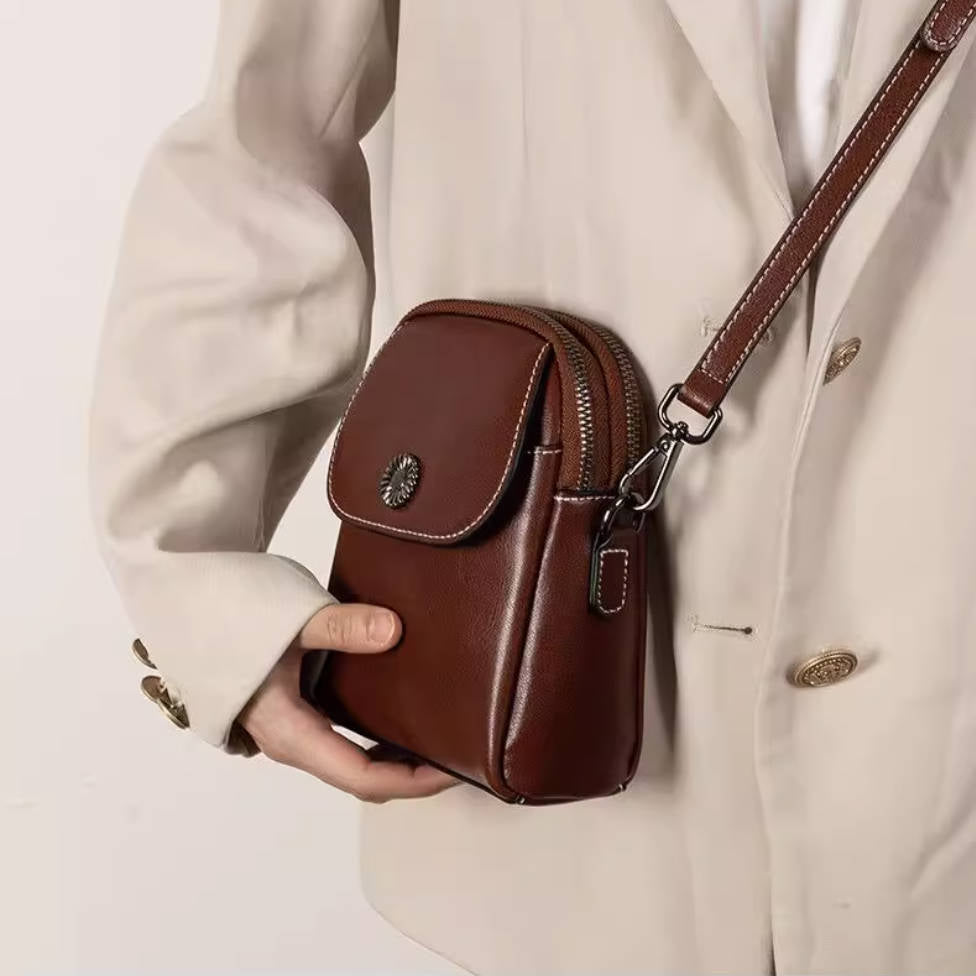 Leather Mini Phone Bag Casual Cross Body Bags