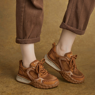 Fashion Casual Leather Printed Lace-Up Cool Sports Sneakers