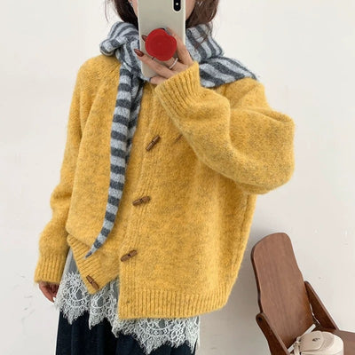 Autumn Winter Warm Round Neck Alpaca Wool Sweater