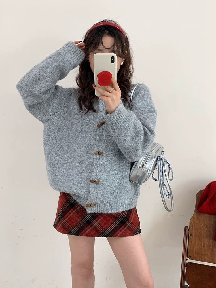 Autumn Winter Warm Round Neck Alpaca Wool Sweater