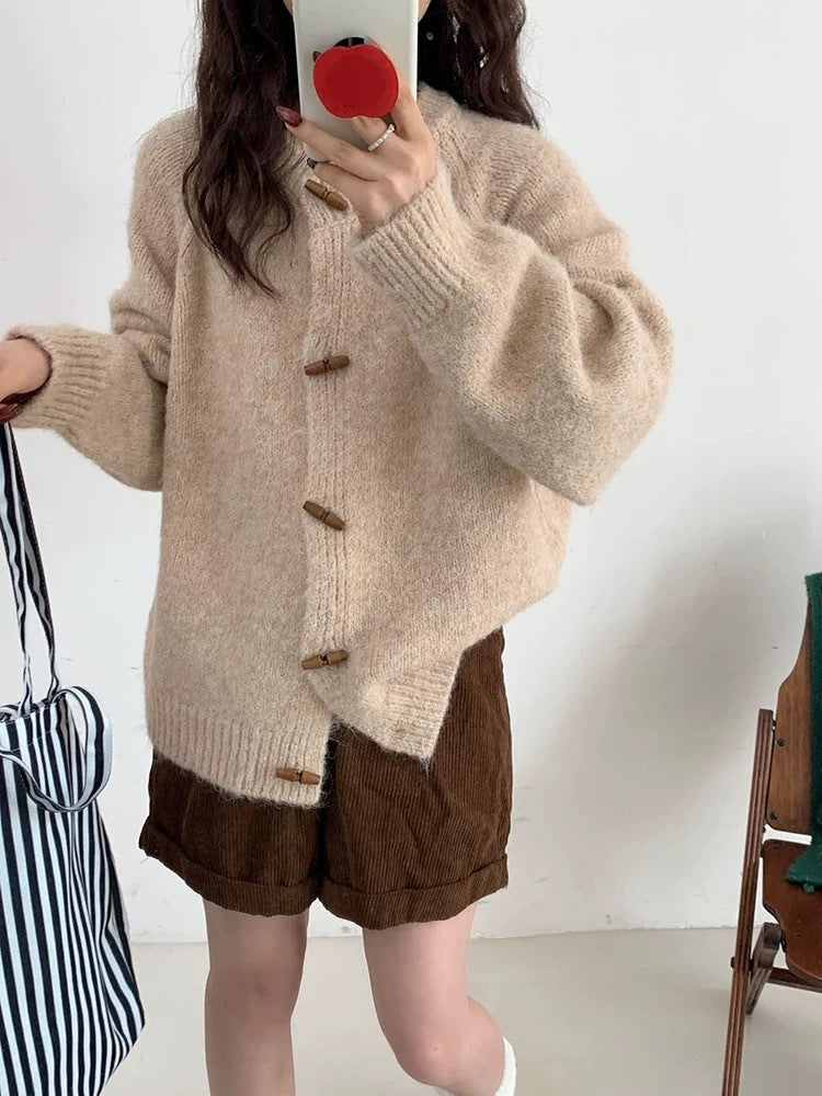 Autumn Winter Warm Round Neck Alpaca Wool Sweater