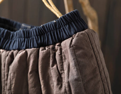 Winter Cotton Warm Elastic Waist Cotton-In Versatile Pants