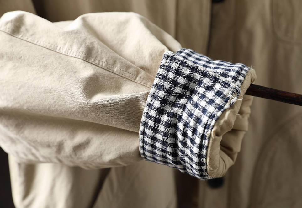 Women Winter Cotton Warm Patchwork Plaid Cotton-In Coat