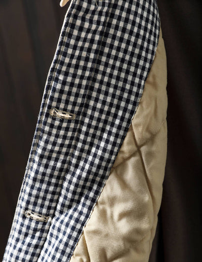 Women Winter Cotton Warm Patchwork Plaid Cotton-In Coat