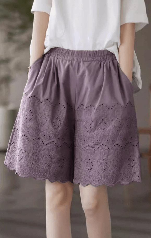Babakud Women Breathable Lace Essential Cotton Shorts