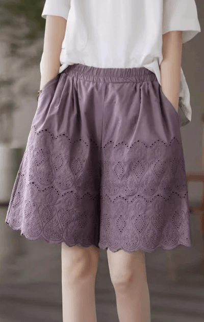 Babakud Women Breathable Lace Essential Cotton Shorts