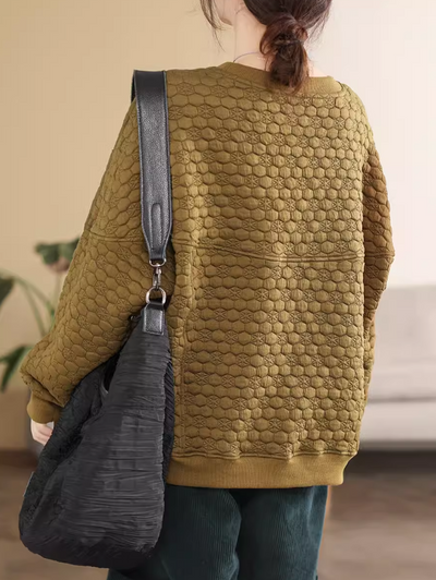 Babakud Women Classic Style Quilted Sweatshirt