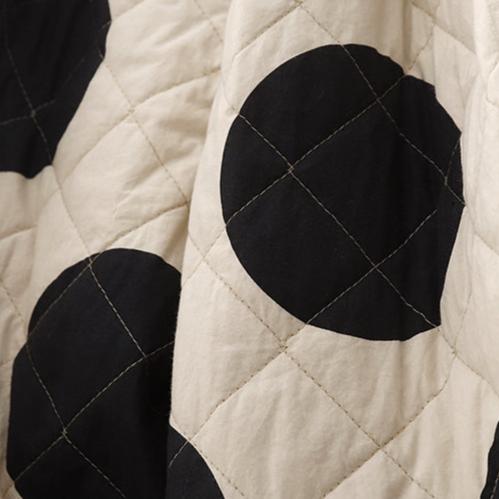 Women Winter Quilted Polka Dot Wide-Leg Cotton Casual Pants