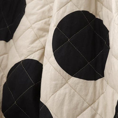Women Winter Quilted Polka Dot Wide-Leg Cotton Casual Pants