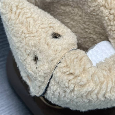 Winter Warm Leather Sueded Thick Sole No-Slip Plush Boots