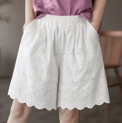 Babakud Women Breathable Lace Essential Cotton Shorts