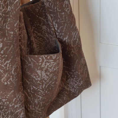 Babakud Women Vintage Large-Capacity Crossbody Corduroy Tote Bag