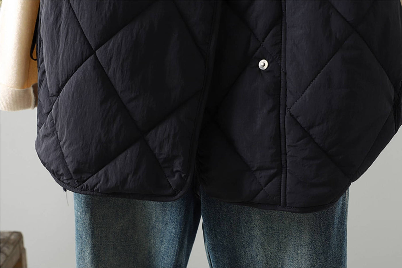 Winter Cotton Warm Irregular Neck Loose Sleevess Cotton-In Vest