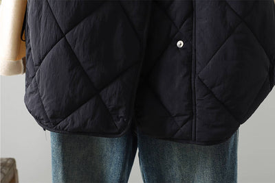 Winter Cotton Warm Irregular Neck Loose Sleevess Cotton-In Vest