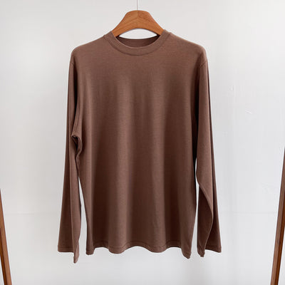 Modal Cotton Versatile Round Neck Soft Thin Slim Pullover