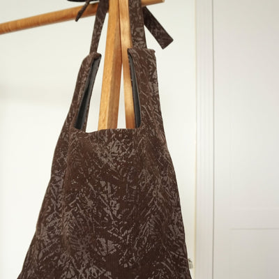 Babakud Women Vintage Large-Capacity Crossbody Corduroy Tote Bag