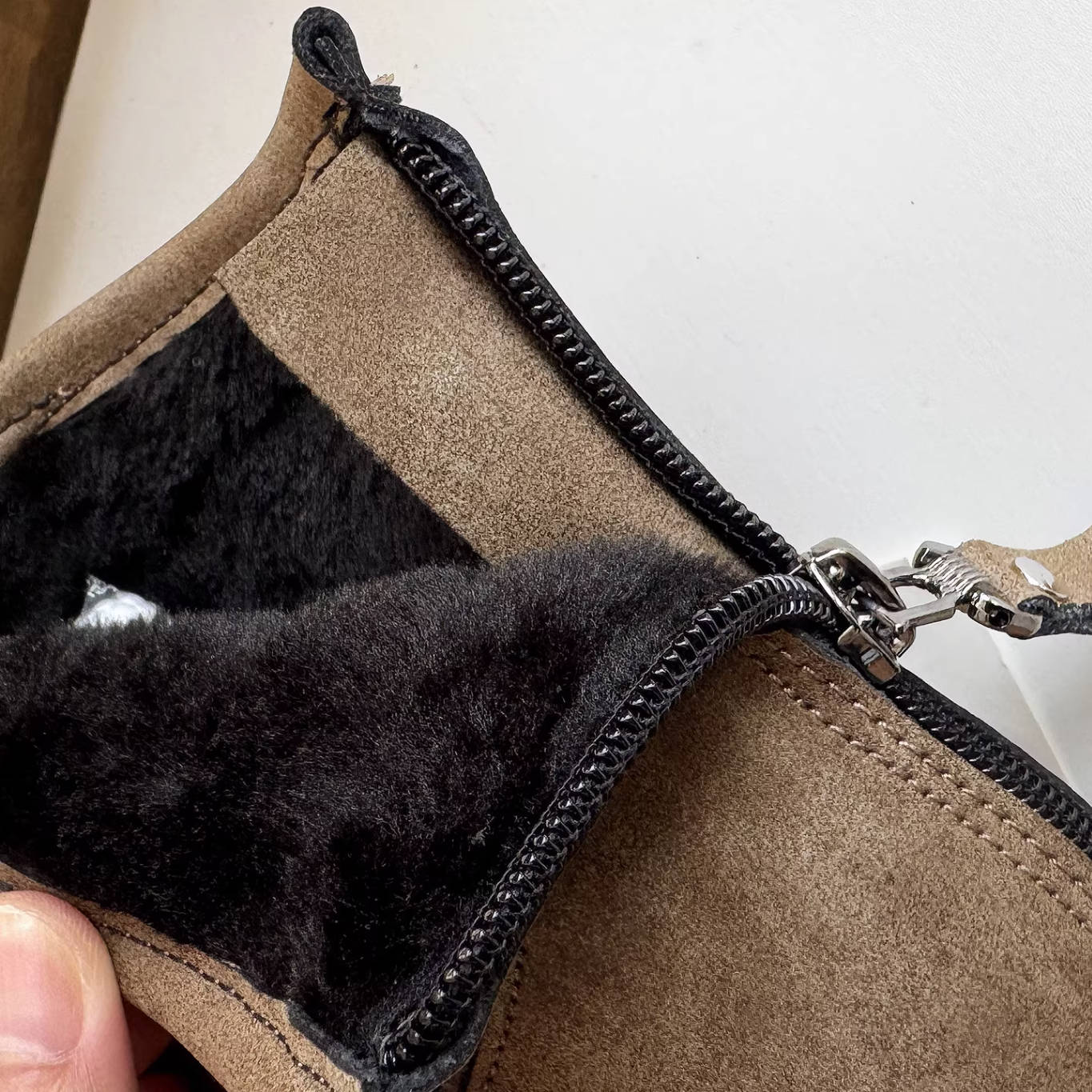 Vintage Simple Leather Sueded Zipper Casual Fleece-Lined Ankle Boots