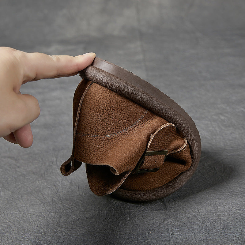 Women Retro Leather Soft Sole Comfy Everyday Slip-On Boots