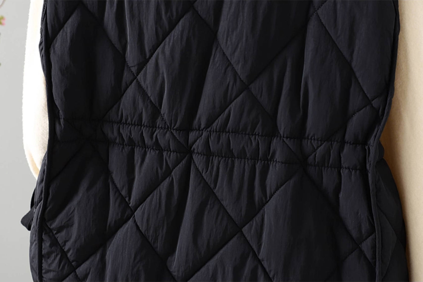 Winter Cotton Warm Irregular Neck Loose Sleevess Cotton-In Vest