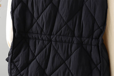 Winter Cotton Warm Irregular Neck Loose Sleevess Cotton-In Vest