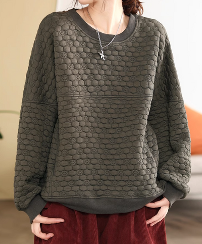 Babakud Women Classic Style Quilted Sweatshirt