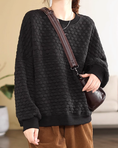 Babakud Women Classic Style Quilted Sweatshirt