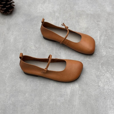 2024 Spring Casual Strap Leather Flats