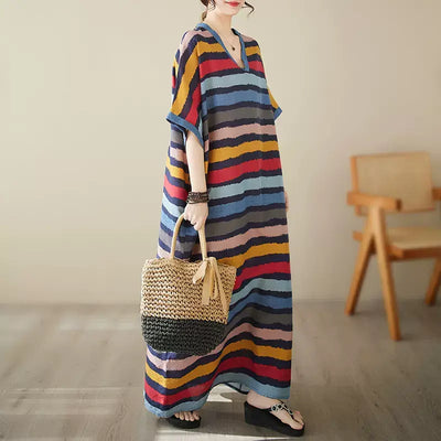 Babakud Women Sandy Stripes Resort Maxi Dress