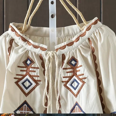 Babakud Artisan Weave Tassel Blouse