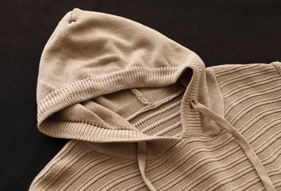 Babakud Women Cotton Knit Hoodie with Pockets