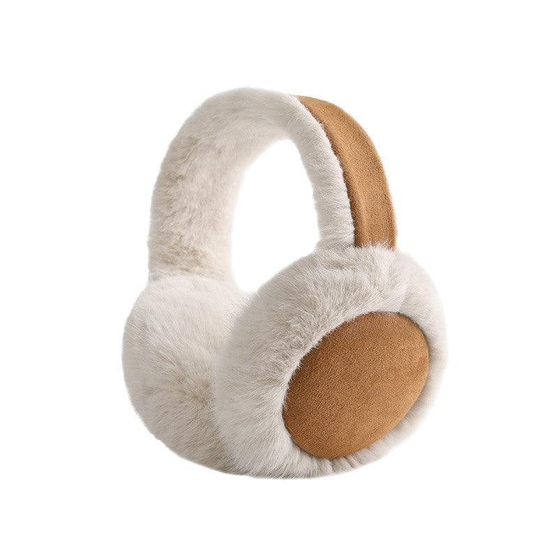 Women Suede Winter Warm Foldable Fleece Lined Ear Muffs