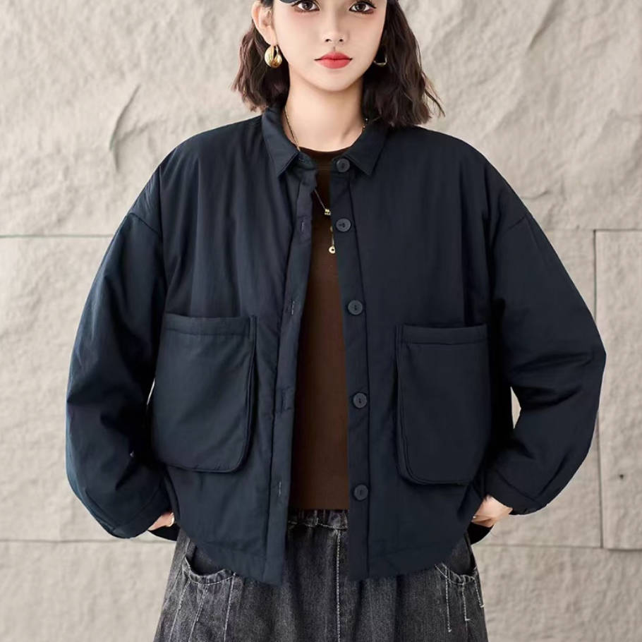 Oversized Cotton Winter Thin Large Pockets Padded Jacket