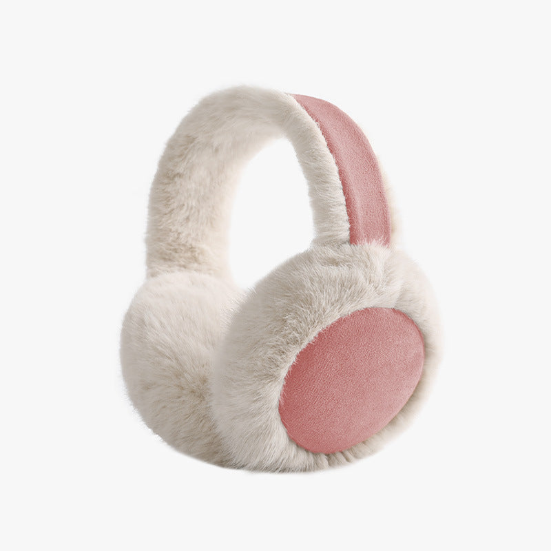 Women Suede Winter Warm Foldable Fleece Lined Ear Muffs