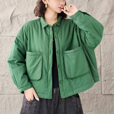 Oversized Cotton Winter Thin Large Pockets Padded Jacket