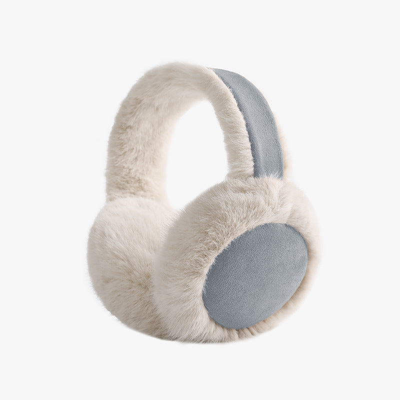 Women Suede Winter Warm Foldable Fleece Lined Ear Muffs