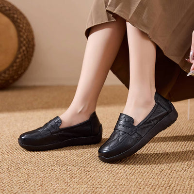 Genuine Leather Sole Fashion Non Slip Comfort Flat Shoes