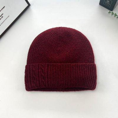 Women Winter Wool Warm Outdoor Riding Knit Beanie