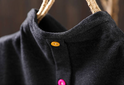 Women Warm High Neck Single-Breasted Soft Comfy Pullovers